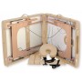 3-teilige Massageliege aus Holz - Creme