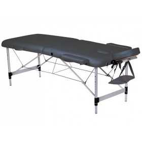 Table de massage en aluminium à 2 sections - Noir