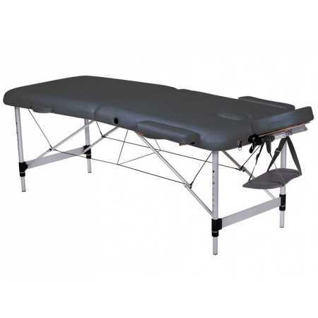 2-delige aluminium massagetafel - zwart