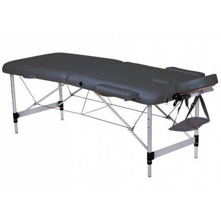 2-sektions aluminiummassagebord – svart