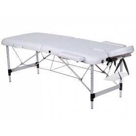 2-delige aluminium massagetafel - wit