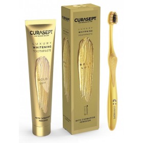 Curasept Gold Luxury Whitening Tandpasta 75 ml + Tandenborstel