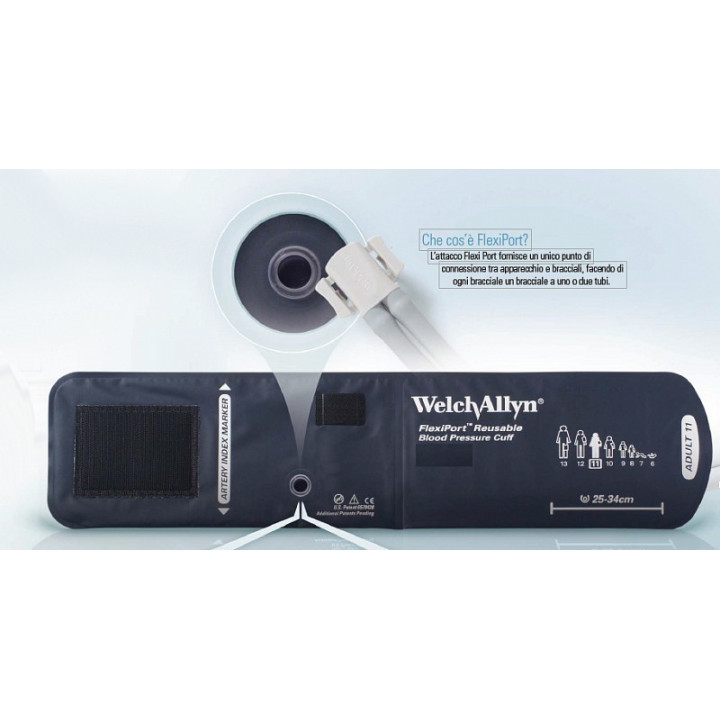 Reusable Welch Allyn cuff with FlexiPort - small adult