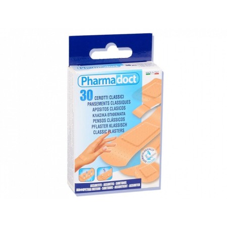 Pansements classiques assortis, 5 tailles - lot de 12 boîtes de 30 pansements - 1 carton