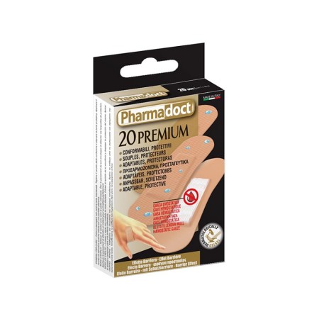 Curativos premium - pacote com 12 caixas de 20 curativos cada - 1 caixa de papelão