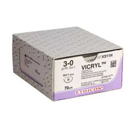 Resorbierbares Nahtmaterial Ethicon Vicryl - 3/0 Nadel 22 mm - Packung 36 Stk.