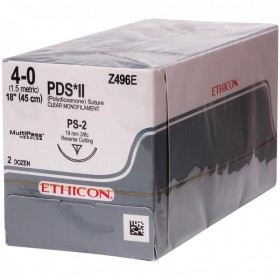 Ethicon PDS II Resorbierbares Nahtmaterial - 4/0 Nadel 19 mm PS-2 - Packung 24 Stk.