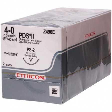 Sutura assorbibile ethicon pds ii - 4/0 ago 19 mm ps-2 - conf. 24 pz.