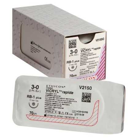 Ethicon Vicryl Rapid V2150G 42-denní vstřebatelný steh - 3/0 jehla 17 mm