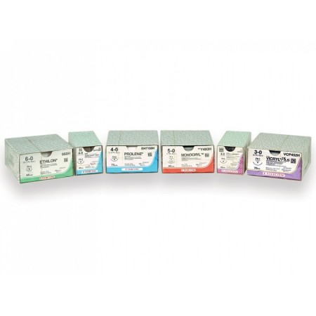 Suture résorbable ethicon vicryl rapid v2150g en 42 jours - aiguille 3/0, 17 mm - boîte de 1 suture