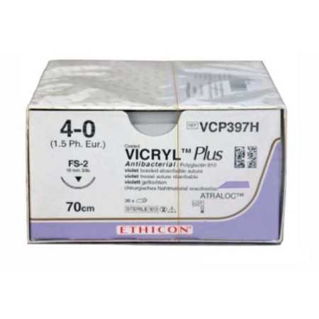 Fioletowy szew syntetyczny, wchłanialny VCP397H FS2 4-0 X36 VICRYL PLUS