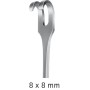 Aesculap Volkmann Retractor 2 Teeth Chamfers 8X8mm - 1 pc.