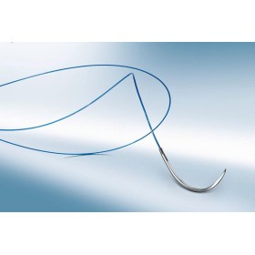 Dafilon non-absorbable nylon sutures, needle 3/8 12mm, USP 5/0 - thread blue 45cm - 36 pcs.