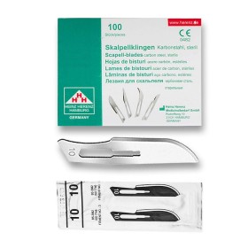 Heinz Herenz Carbon Steel Sterile Disposable Scalpel Blades No. 10 - 100 pcs.