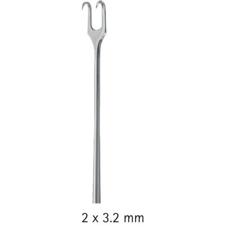 Aesculap freer hook 2 tänder 150 mm - 1 st.