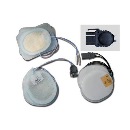 Pair of pediatric paddles for medtronic physiocontrol defibrillators, osatu bexen, cardioline - 1 pair f7952p