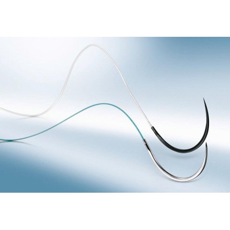 Premikron icke-absorberbara polyestertereftalatsuturer, 1/2 tapercut 17 mm, usp 4/0 - grön 75 cm - 36 st.