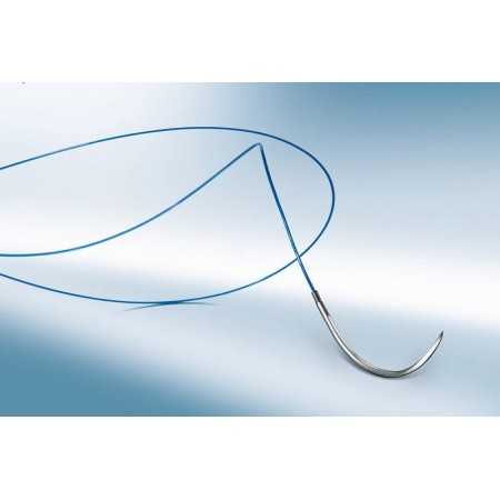 Dafilon suturas de nylon no absorbibles, aguja 3/8 16mm, USP 3/0 - hilo azul 75cm - 36 uds.