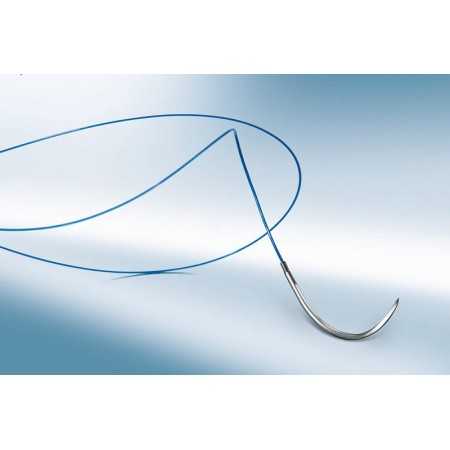 Sutures en nylon non résorbables Dafilon, aiguille de précision 3/8 11mm, USP 6/0 - Fil bleu 45cm - 36 pcs.