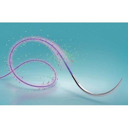 Novosyn chd antibakteriella absorberbara polyglaktinsuturer 910, 1/2 22 mm, usp 4/0 - lila 70 cm - 36 st.