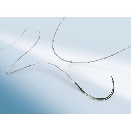 Novosyn quick resorbierbares polyglactin-nahtmaterial 910, nadel 3/8 19 mm, usp 4/0 - farbloser faden 90 cm - 36 stück.