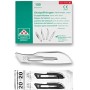 Lame bisturi monouso sterili heinz herenz carbon steel n° 20 - 100 pz.