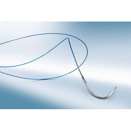 Sutures en nylon non résorbables dafilon, aiguille de précision 3/8 13 mm, usp 4/0 - fil bleu 45 cm - 12 pièces.