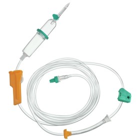 Infusomat Plus uitstroom voor B.Braun verdringerpompen - met injectiepunt - 100 stuks.