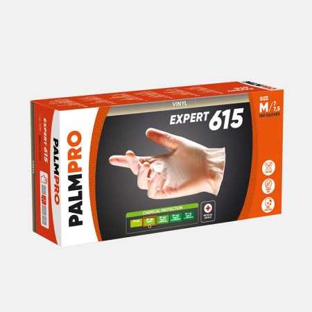 Gants jetables en vinyle non poudré PALMPRO EXPERT 615 - 100 pcs.