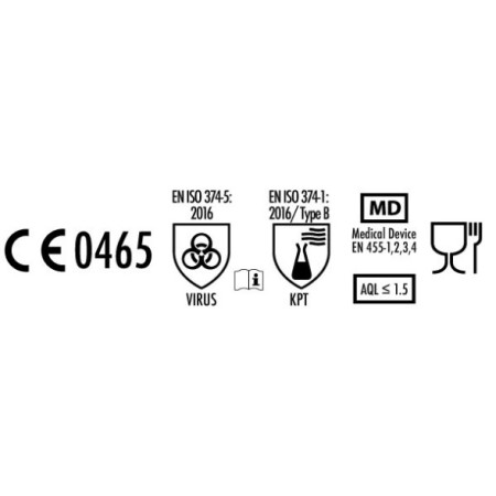 Gants jetables en nitrile sans poudre emnv - palmpro expert 671 - 100 pcs.