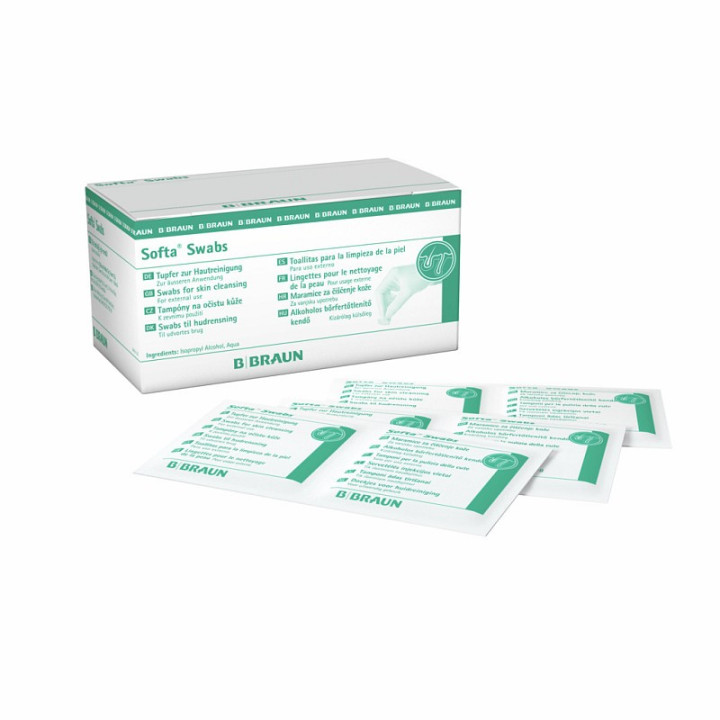 Softa Swabs 70% isopropylalkohol-pinnar - 100 st.
