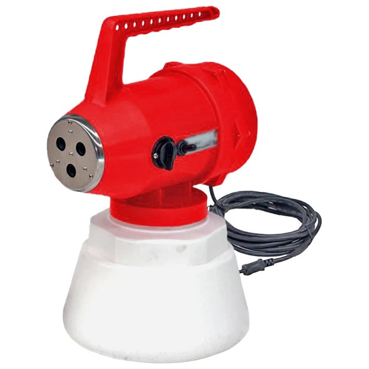 Environmental sanitization and disinfection system with ULV Safety Spot technology