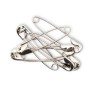 Pack of 6 safety pins 38 mm in minigrip bag