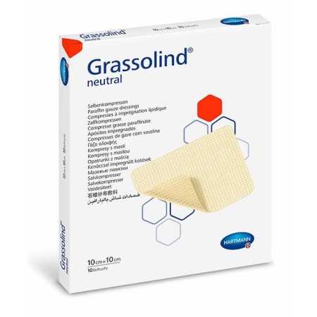 Grassolind Cotton Dressing with Fat Ointment 10 x 10 cm - 10 pcs.