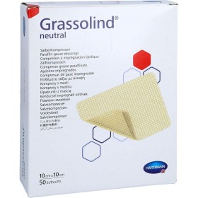 Grassolind Baumwollverband mit fettiger Salbe 10 x 10 cm - 50 Stk.