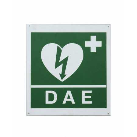 Front AED indicator sign for defibrillator