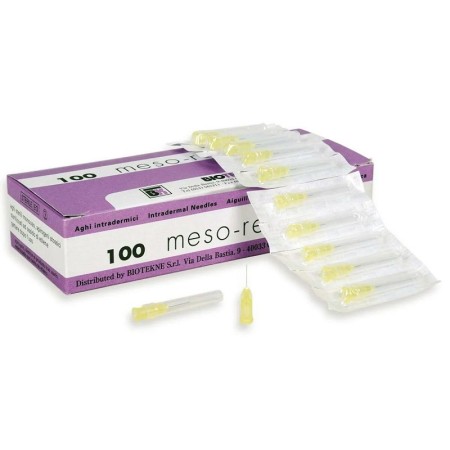 Ac de umplutură luer 30g 0,30x25 mm - galben - pachet 100 de bucăți.