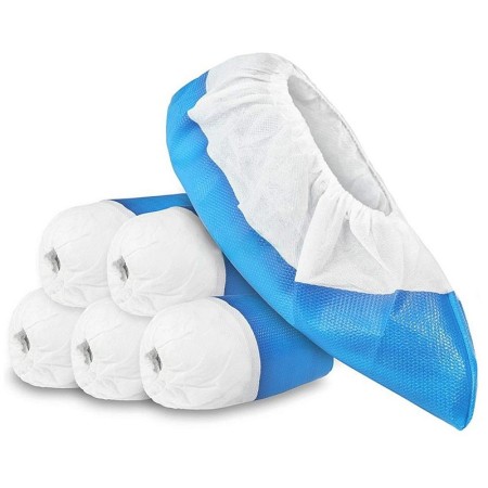 Non-woven overschoenen + cpe - 100 stuks
