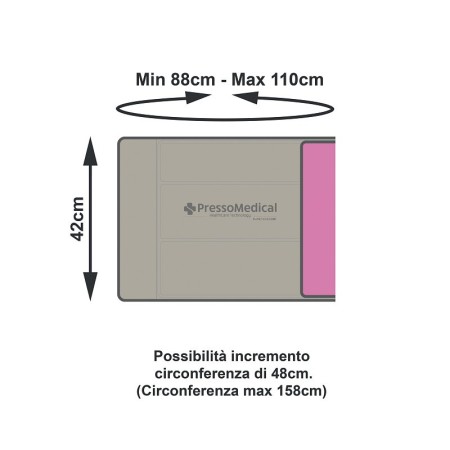 Opaska na brzuch/pośladki bez łącznika do presoterapii pressomedical 3.0 z 5 komorami