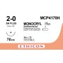 Monocryl plus steh 2-0 MCP4170H SH 70 cm VIOLA- 2/0 jehla 26 mm - 1 ks.