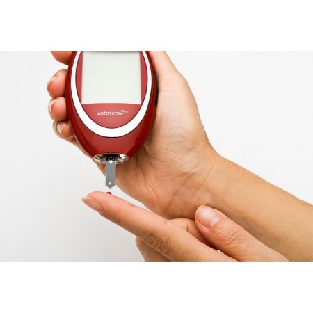 Glucometro parlante autosense voice per non vedenti, per il monitoraggio della glicemia