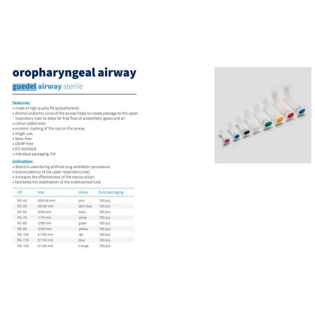Sterile guedel cannulas size 000 - 40 mm - very small - pack of 1.