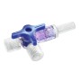 Rubinetto a 3 vie b.braun discofix - blu - 50 pz.