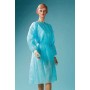 Protective gown in breathable polythene non-woven fabric with cuff - 10 pieces