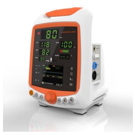 Cardioline VSIGN200C patiëntmonitor met NIBP, SPO2, ECG, temperatuur en ademhaling