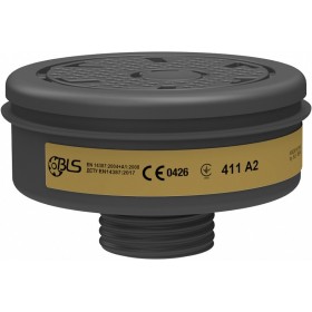 Filtri bls 411 con protezione a2 da gas e vapori organici, classe 2 - 4 filtri rd40 / en 148-1