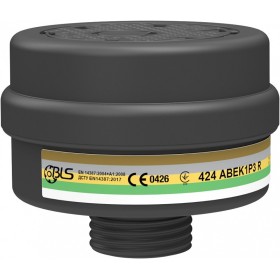 BLS 424 filters with ABEK1 protection against organic, inorganic and acid gases and vapours, class 1 - 4 RD40 / EN 148-1 filters