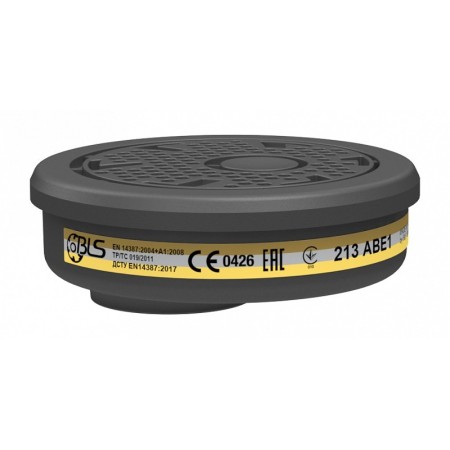 Filtri bls 213 con protezione abe1 da gas e vapori organici, inorganici e acidi e ammoniaca e derivati, classe 1 - 8 filtri