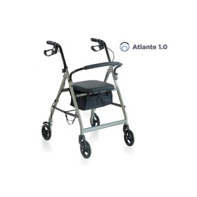 Faltbarer Rollator aus lackiertem Aluminium - 4 Räder - mit gepolstertem Sitz - Atlante 1.0