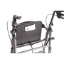 Déambulateur pliable en aluminium peint - 4 roues - avec siège rembourré - atlante
